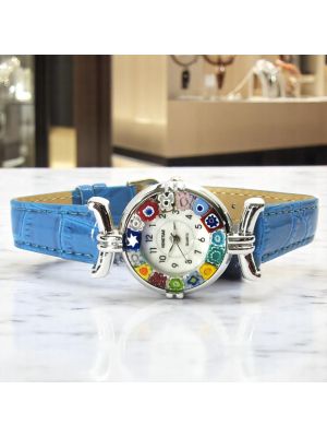 LADY wristwatch with Murrine Murano glass hand made authentic Made in Italy