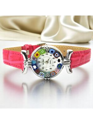 LADY wristwatch with Murrine Murano glass hand made authentic Made in Italy