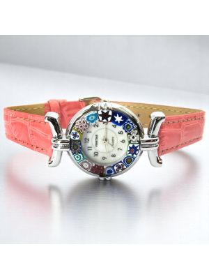 LADY wristwatch with Murrine Murano glass hand made authentic Made in Italy