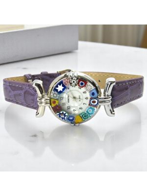 LADY wristwatch with Murrine Murano glass hand made authentic Made in Italy