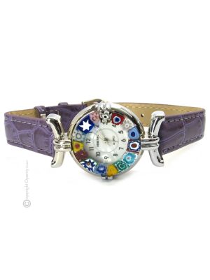 LADY wristwatch with Murrine Murano glass hand made authentic Made in Italy