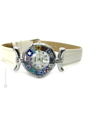 LADY wristwatch with Murrine Murano glass hand made authentic Made in Italy