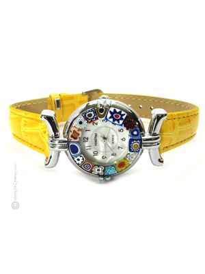 LADY wristwatch with Murrine Murano glass hand made authentic Made in Italy
