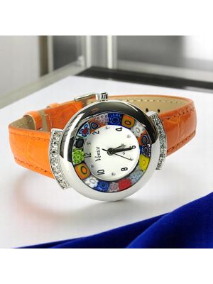 STAR wristwatch with Murrine Murano glass hand made authentic Made in Italy