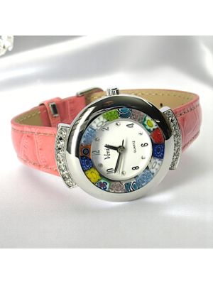 STAR wristwatch with Murrine Murano glass hand made authentic Made in Italy