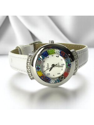 STAR wristwatch with Murrine Murano glass hand made authentic Made in Italy