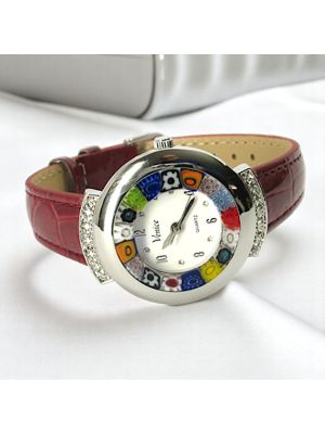 STAR wristwatch with Murrine Murano glass hand made authentic Made in Italy