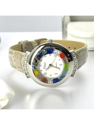 STAR wristwatch with Murrine Murano glass hand made authentic Made in Italy