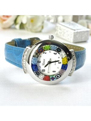 STAR wristwatch with Murrine Murano glass hand made authentic Made in Italy