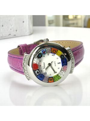 STAR wristwatch with Murrine Murano glass hand made authentic Made in Italy