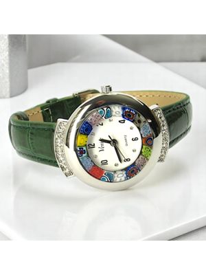 STAR wristwatch with Murrine Murano glass hand made authentic Made in Italy