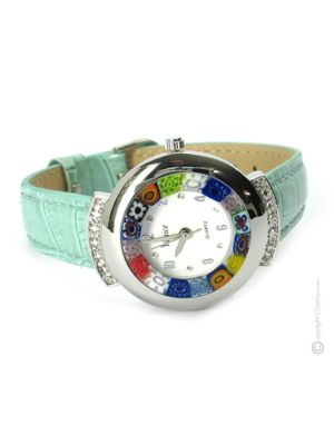 STAR wristwatch with Murrine Murano glass hand made authentic Made in Italy