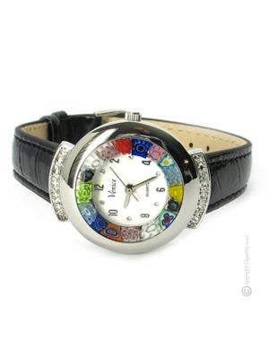 STAR wristwatch with Murrine Murano glass hand made authentic Made in Italy
