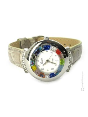 STAR wristwatch with Murrine Murano glass hand made authentic Made in Italy