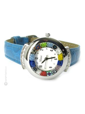 STAR wristwatch with Murrine Murano glass hand made authentic Made in Italy