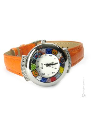 STAR wristwatch with Murrine Murano glass hand made authentic Made in Italy