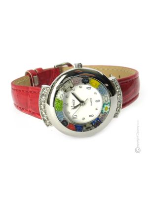 STAR wristwatch with Murrine Murano glass hand made authentic Made in Italy