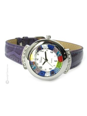 STAR wristwatch with Murrine Murano glass hand made authentic Made in Italy