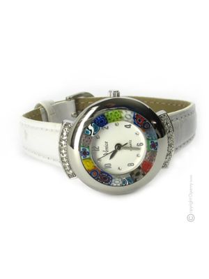 STAR wristwatch with Murrine Murano glass hand made authentic Made in Italy