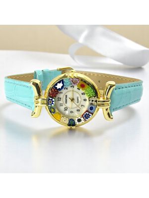 LADY wristwatch with Murrine Murano glass hand made authentic Made in Italy