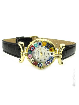 LADY wristwatch with Murrine Murano glass hand made authentic Made in Italy