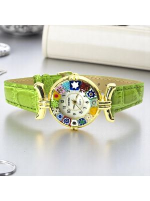 LADY wristwatch with Murrine Murano glass hand made authentic Made in Italy