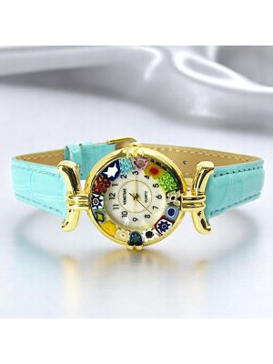 LADY wristwatch with Murrine Murano glass hand made authentic Made in Italy