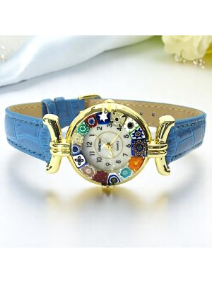 LADY wristwatch with Murrine Murano glass hand made authentic Made in Italy