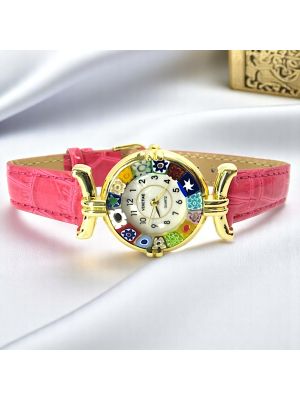 LADY wristwatch with Murrine Murano glass hand made authentic Made in Italy