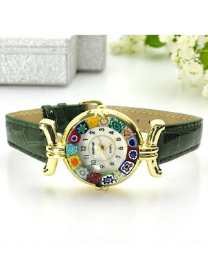 LADY wristwatch with Murrine Murano glass hand made authentic Made in Italy