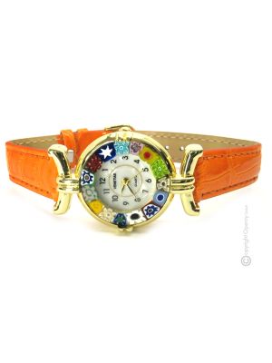 LADY wristwatch with Murrine Murano glass hand made authentic Made in Italy