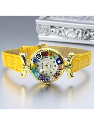 LADY wristwatch with Murrine Murano glass hand made authentic Made in Italy