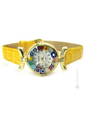 LADY wristwatch with Murrine Murano glass hand made authentic Made in Italy