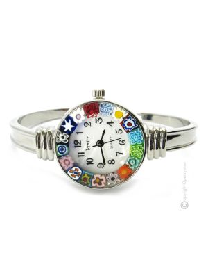 RIALTO wristwatch with Murrine Murano glass hand made authentic Made in Italy