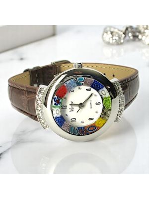 STAR wristwatch with Murrine Murano glass hand made authentic Made in Italy