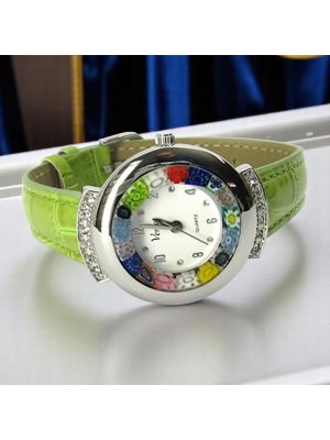 STAR wristwatch with Murrine Murano glass hand made authentic Made in Italy