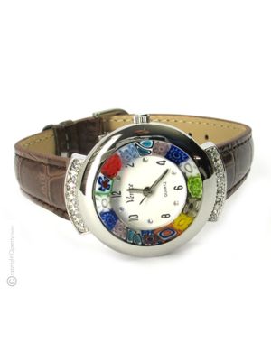 STAR wristwatch with Murrine Murano glass hand made authentic Made in Italy