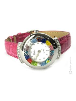 STAR wristwatch with Murrine Murano glass hand made authentic Made in Italy