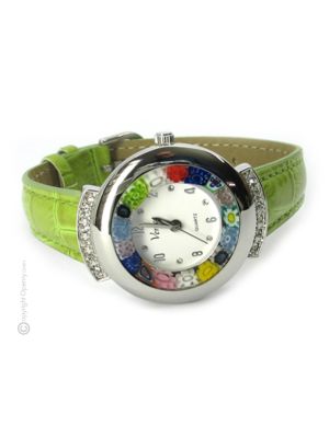 STAR wristwatch with Murrine Murano glass hand made authentic Made in Italy