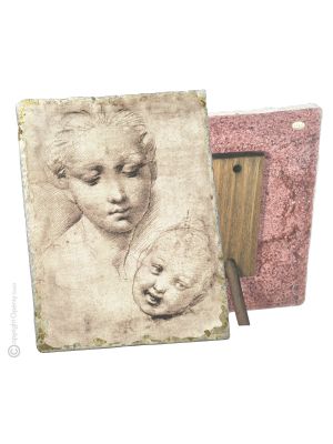 STUDY OF THE HEAD OF MADONNA WITH CHILD table ornament decor in orphalese Made in Italy
