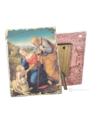 HOLY FAMILY WITH THE LAMB table ornament decor in orphalese Made in Italy