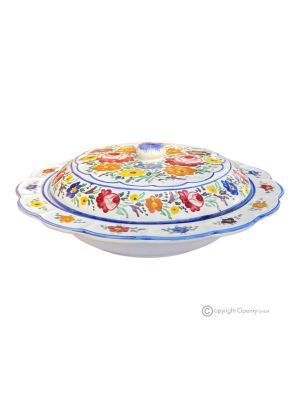 RISOTTIERA Risotto dish, authentic Castelli artistic ceramic, hand-made and hand-painted.