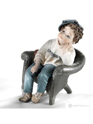 PIERO - Capodimonte statuette, boy pure elegance in fine and rare porcelain.