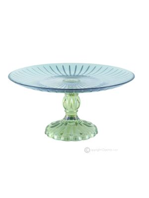 Plate, centerpiece glass of superior quality hand painted modern design.