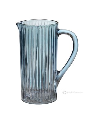 Pitcher, decanter, carafe, premium quality glass hand painted modern design.