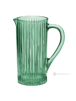 Pitcher, decanter, carafe, premium quality glass hand painted modern design.