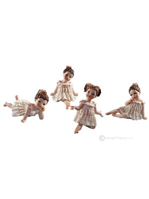 SELLY FANNY SHIRLEY PEGGY Capodimonte 4 porcelain dolls.