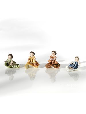 THE 4 SEASONS - Capodimonte porcelain, art statuettes inspired by the four seasons.