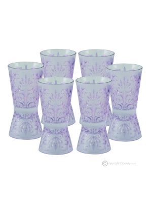TATTOO Set of 6 authentic hand-painted liqueur glasses in premium quality glass.