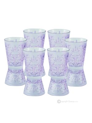 TATTOO Set of 6 authentic hand-painted liqueur glasses in premium quality glass.